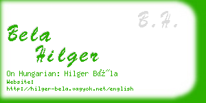 bela hilger business card